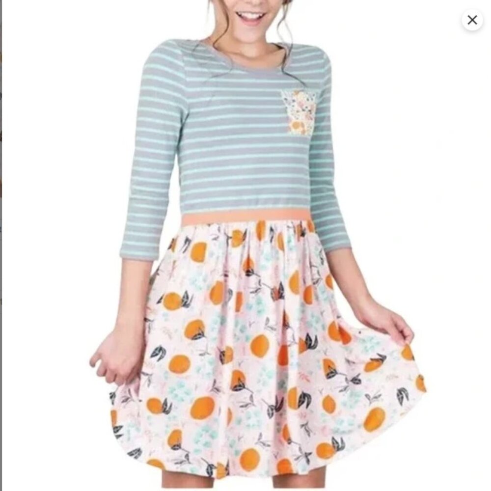 Matilda Jane 435 Girl's Size 8 Joanna Gaines Fresh Squeezed Dress
